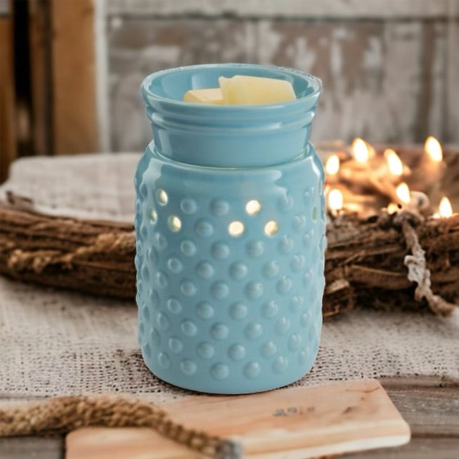 Midsize Wax Warmer Hobnail baby blue